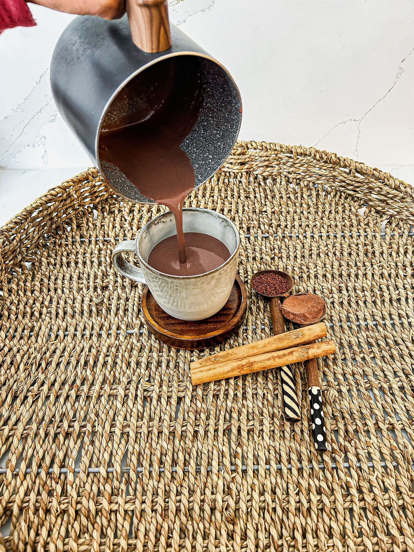 Ragi and Cinnamon Hot Chocolate